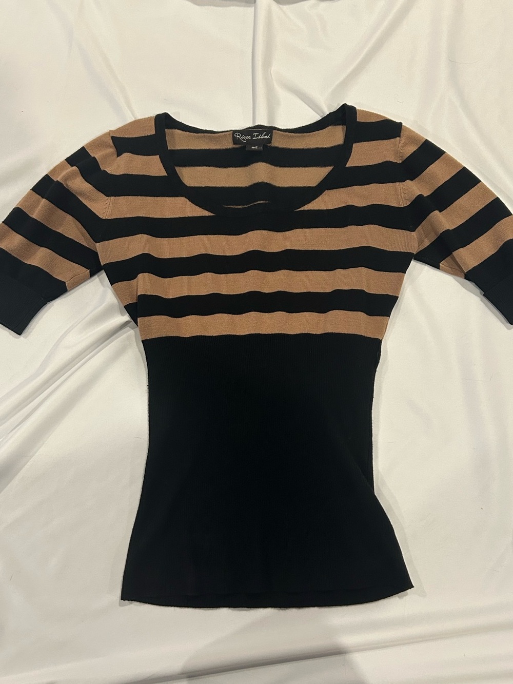 3/4 sleeve striped top